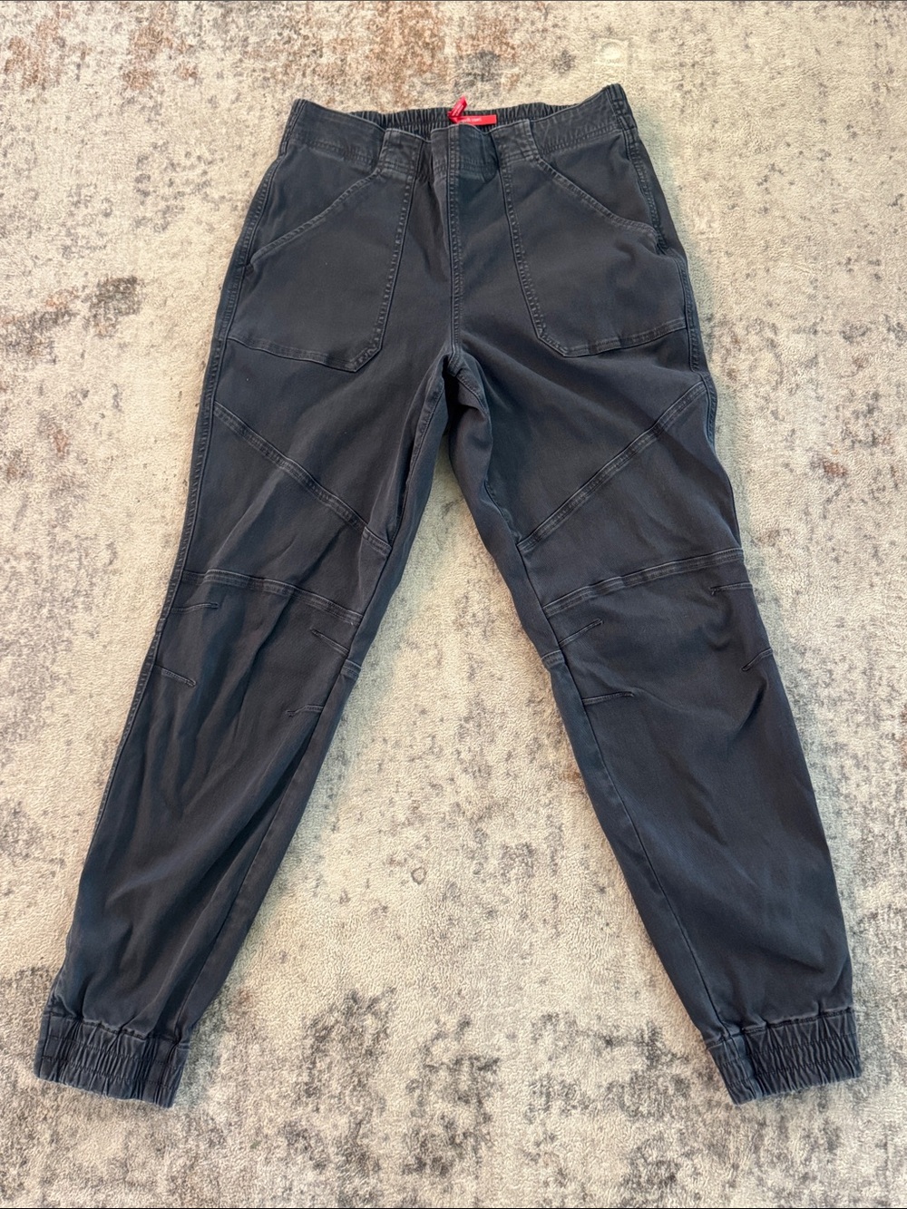 SPANX Black Ankle Cargo-Style Jogger Pants